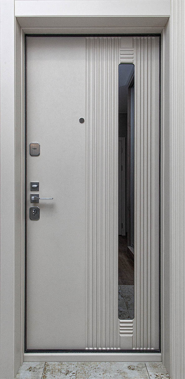 Металлические двери в квартиру с зеркалом Surface/Integral_2