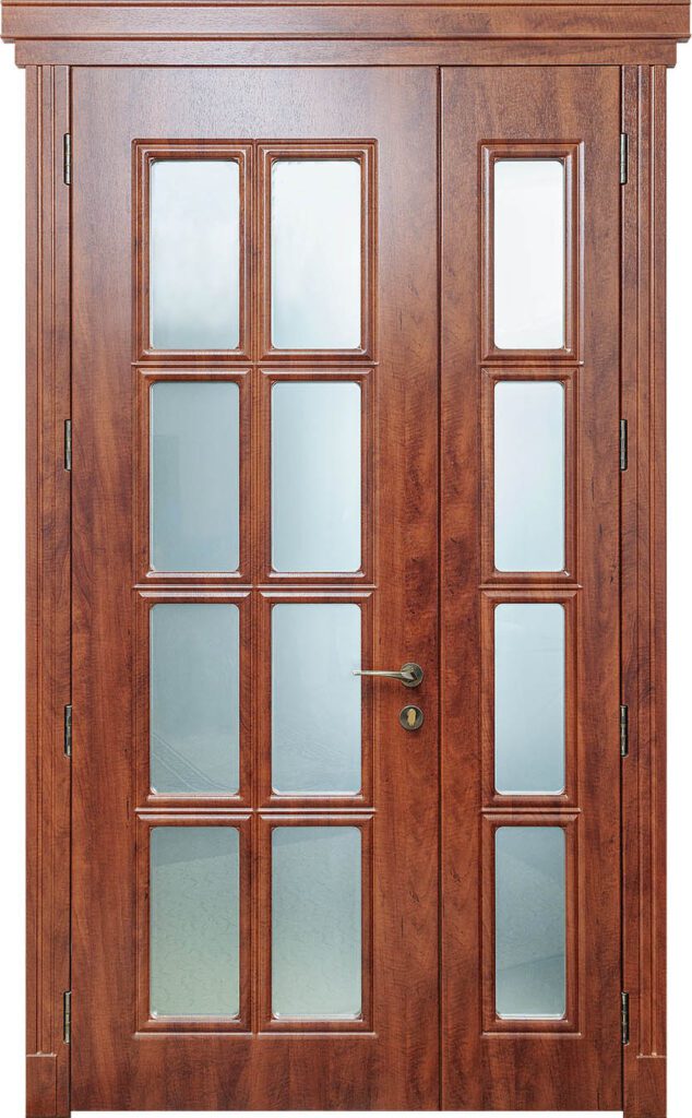 Двустворчатая межкомнатная дверь со стеклом Dali
