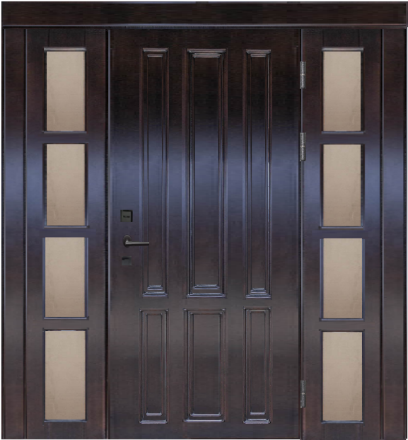 Входная дверь с фрамугами «Ментор»