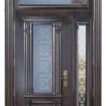 Двери двухстворчатые с верхней фрамугой Гранд 3D